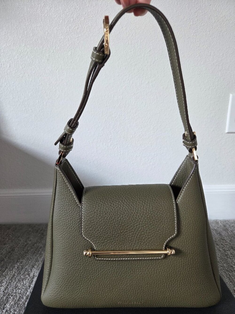 Strathberry Multrees Hobo – Khaki (Discontinued) – Brand New Full Set